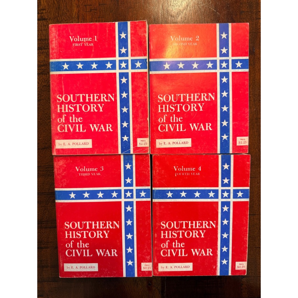 Southern History of the Civil War EA Pollard 4 Vol Set Blue & Gray Press 1964